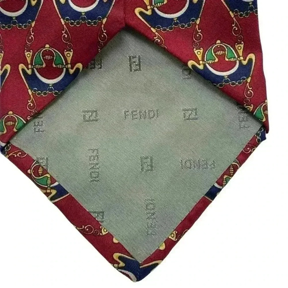 Fendi silk tie made in Italy - Picture 3 of 5